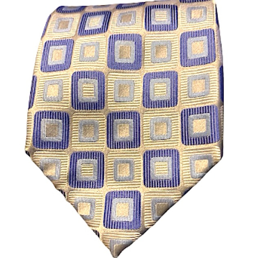 Add on Geoffrey Beene Blue & Grey Geometric Tie